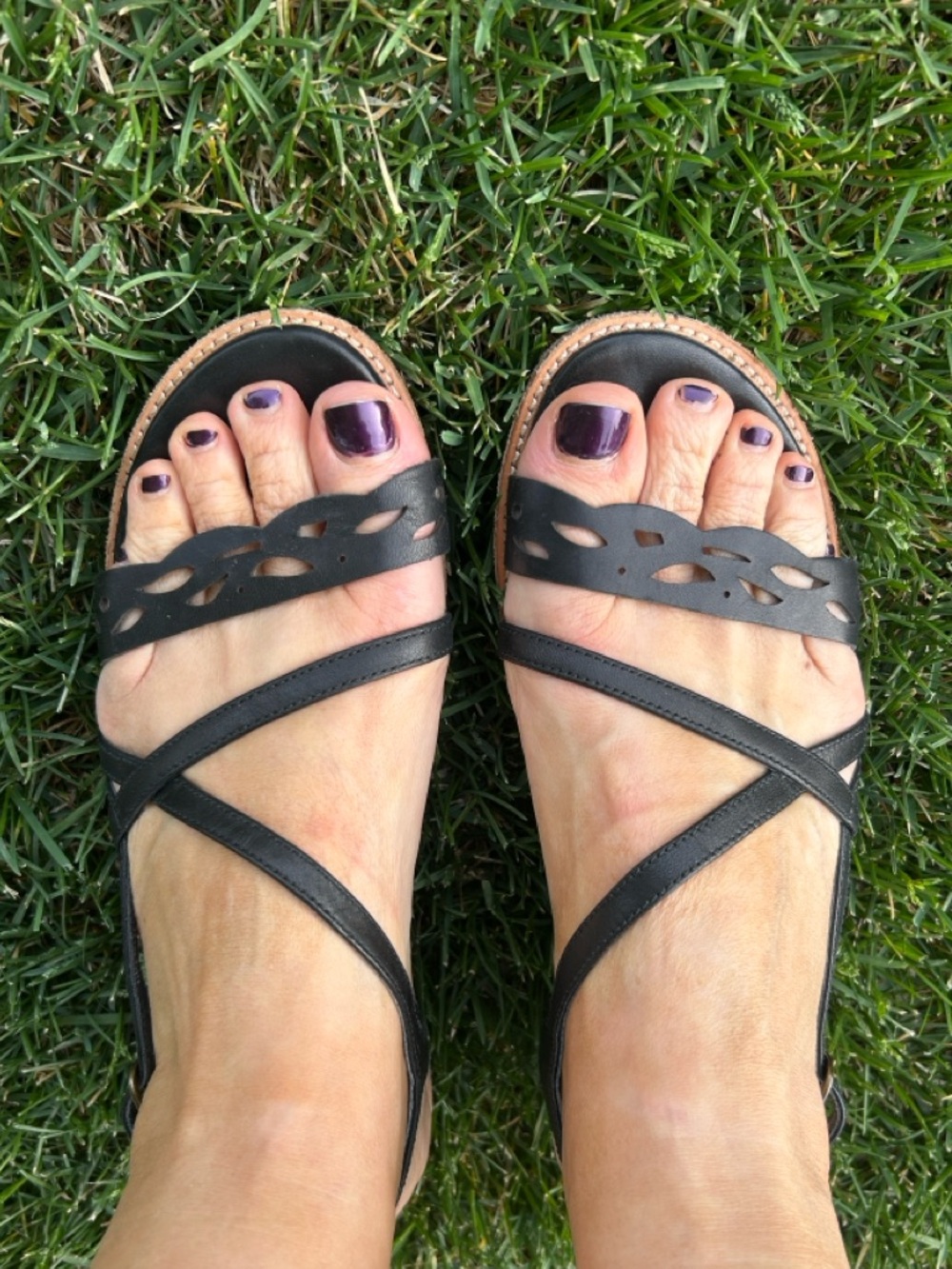 CAMPER Genuine Leather Black Strappy Suede Platform Wedge Sandals size 7.5 - 8.5 - Picture 2 of 13